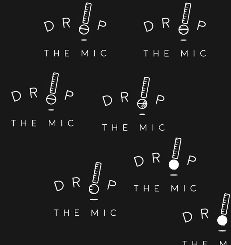 A range of Drop The Mic logo development vectors