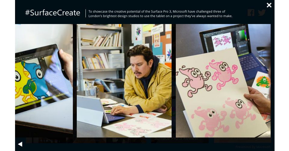 Microsoft surface interactive creative