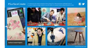 Microsoft surface interactive creative