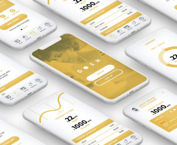 The DOSH app displaying on a number of mobile devices